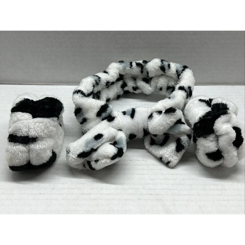 Headband & Wrist Band Set - White/Black